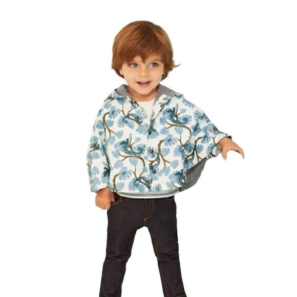 Petit Bateau Rain Cape Blue